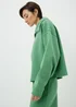 Green Interlock Wide Collar Co Ord Sweatshirt - Extra small Image 3