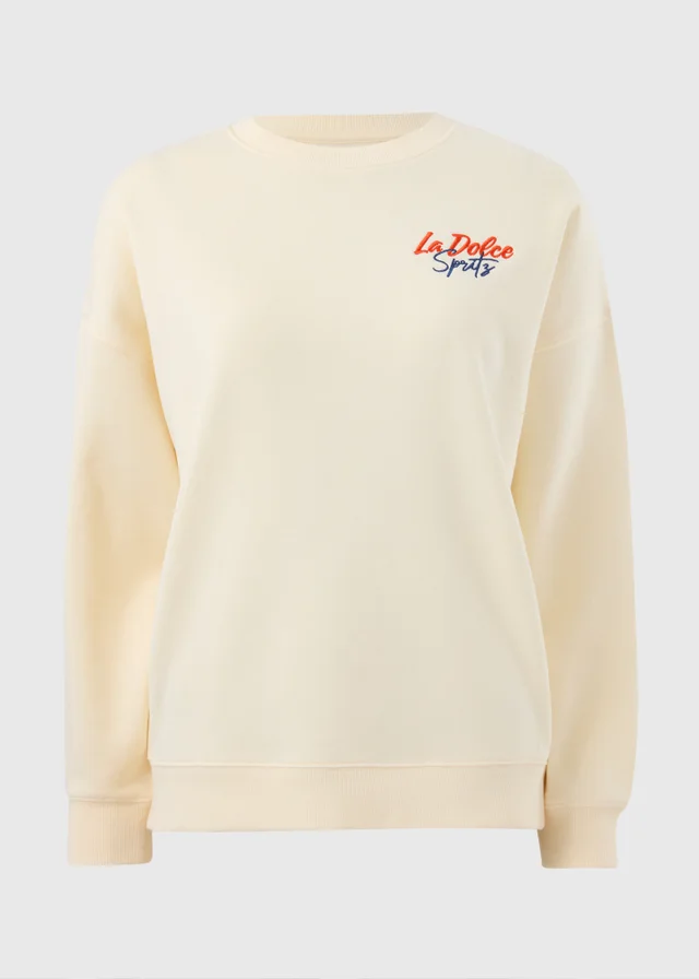 Cream Spritz Graphic Sweatshirt