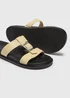 Yellow T Bar Buckle Footbed Sandals - Size 3 Image 2