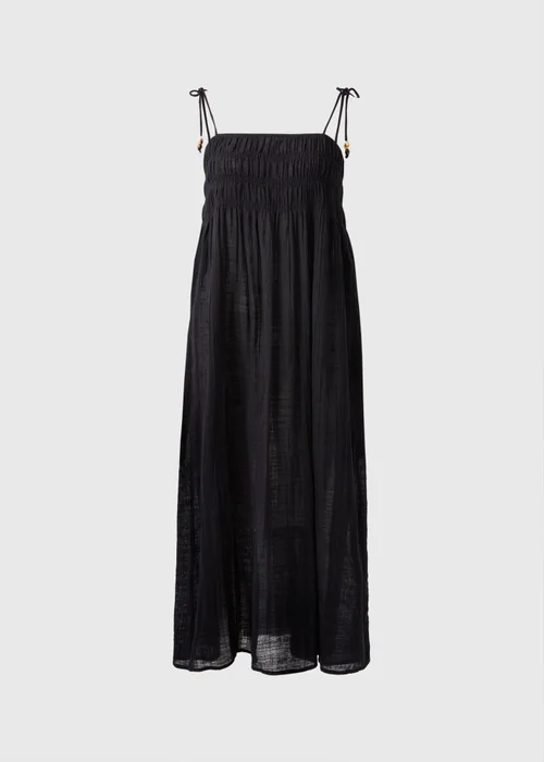 Black Crinkle Midi Beach Dress - XS Image 3