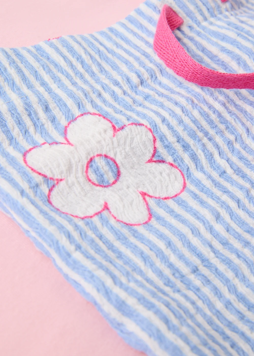 Girls Pink Floral Crinkle Top & Trouser Set (1-7yrs) - 1 to 1 half years Image 2