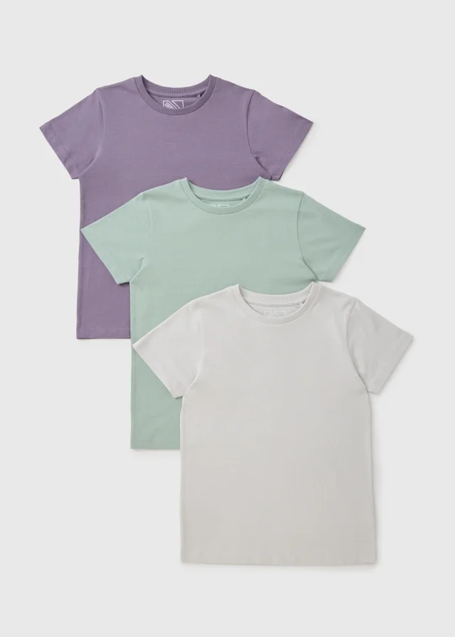 Boys 3 Pack Pastel T-Shirts (7-15yrs)