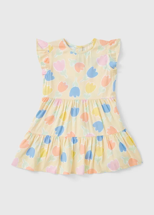 Girls Yellow Tulip Dress (1-7yrs) - 1-1.5 Yrs Image 1