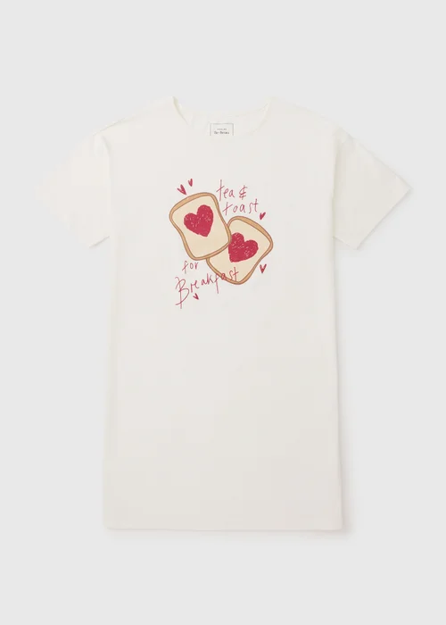 White Tea & Toast T-Shirt Nightie - Extra small Image 3