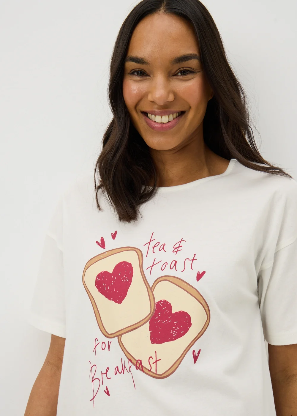 White Tea & Toast T-Shirt Nightie - Extra small Image 2