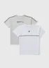2 Pack Boys Grey Piping T-Shirts (7-15yrs) - Age 7 Years Image 1
