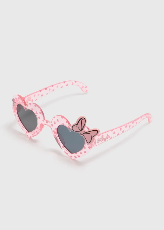 Disney Girls Pink Minnie Mouse Heart Sunglasses