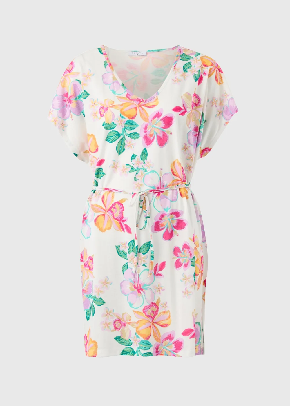 White Tropical Floral Kaftan - XS Image 2