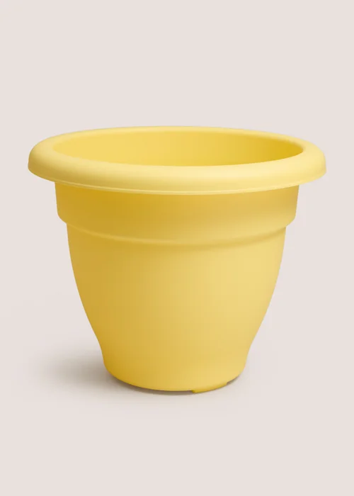 Yellow Plastic Small Planter Image 1