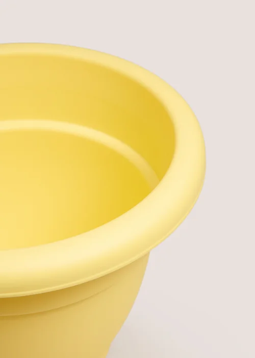 Yellow Plastic Small Planter Image 2