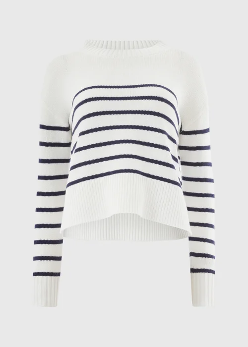 Navy Stripe Rib Hem Jumper - Extra small Image 4