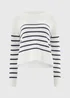 Navy Stripe Rib Hem Jumper - Extra small Image 4