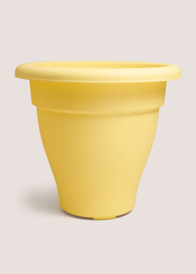 Yellow Plastic Large Planter