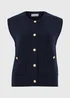 Navy Gold Button Waistcoat - Extra small Image 4