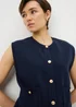 Navy Gold Button Waistcoat - Extra small Image 3