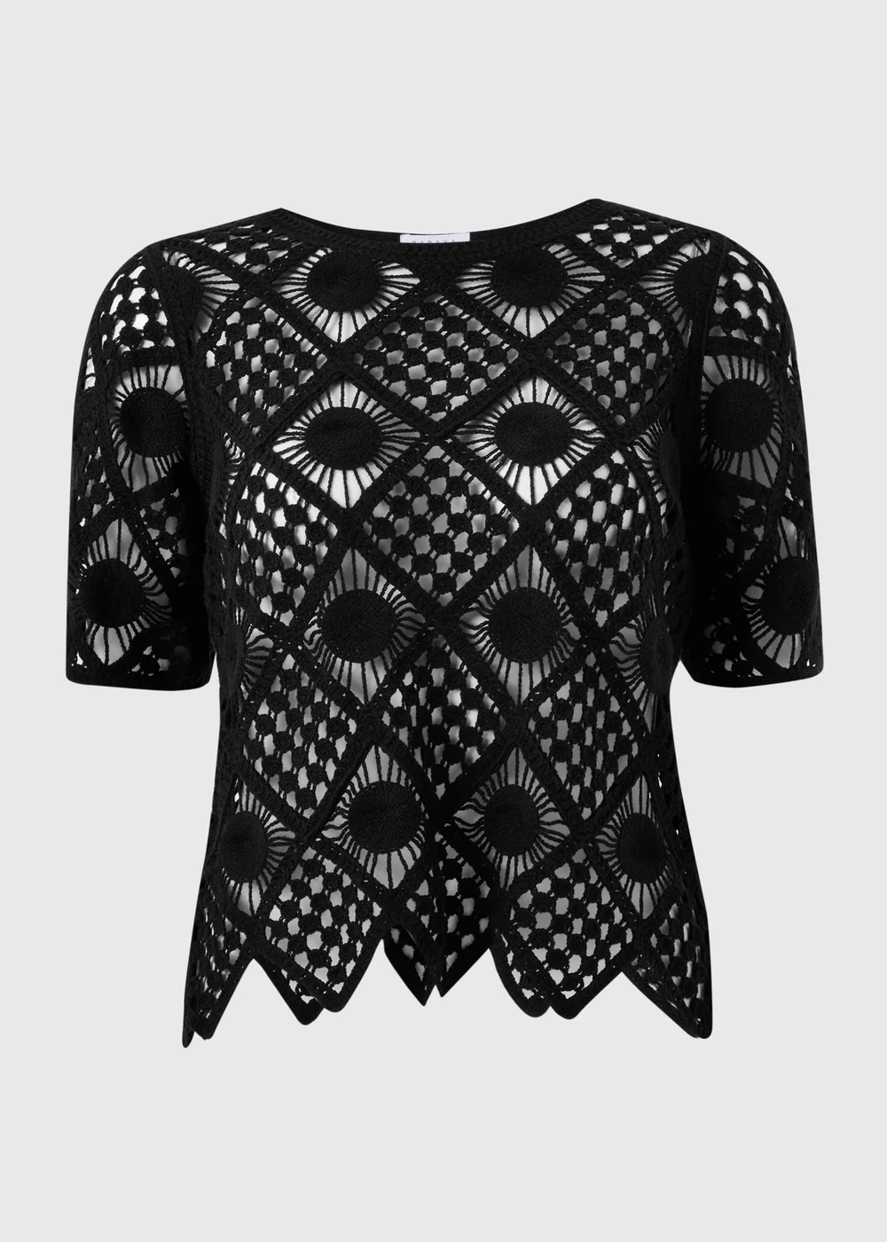 Black Crochet Top - Size 8 Image 1