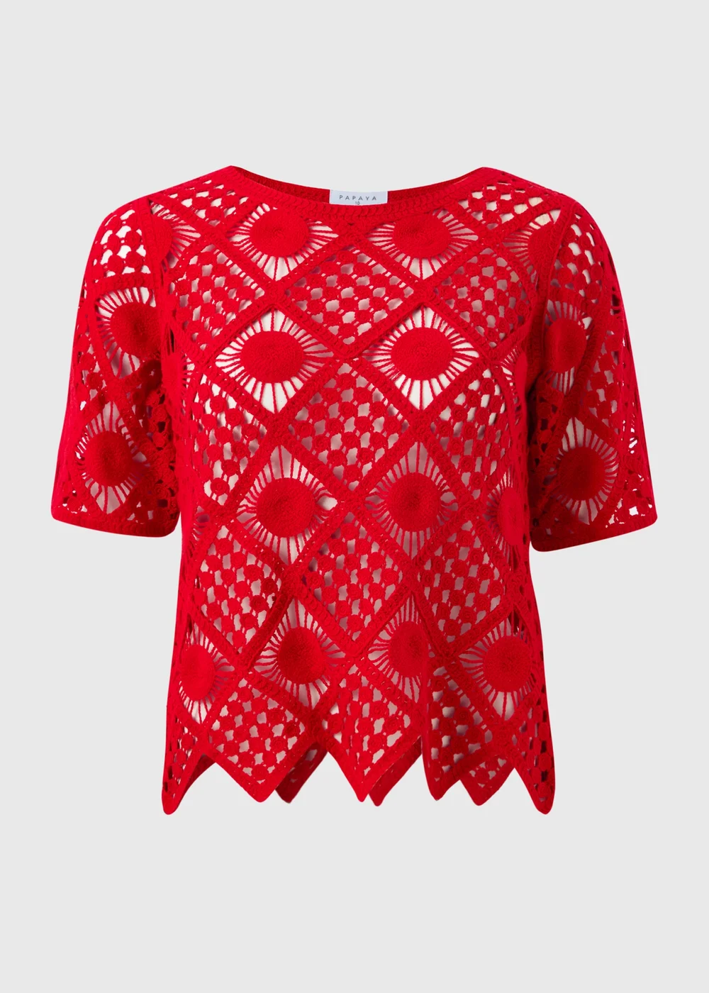 Red Crochet Top - Size 8 Image 1