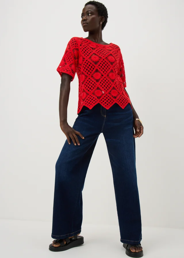Red Crochet Top