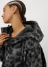Souluxe Grey Funnel Neck Leopard Print Changing Robe - S Image 1