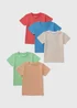 5 Pack Boys Multicoloured Summer T-Shirts (1-7 Years) - 1 to 1 half years Image 1