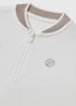 Boys Cream Smart Zip Polo Top (1-7yrs) - 1 to 1 half years Image 2