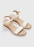 Soleflex White Comfort Wedge Sandals - Size 3 Image 1
