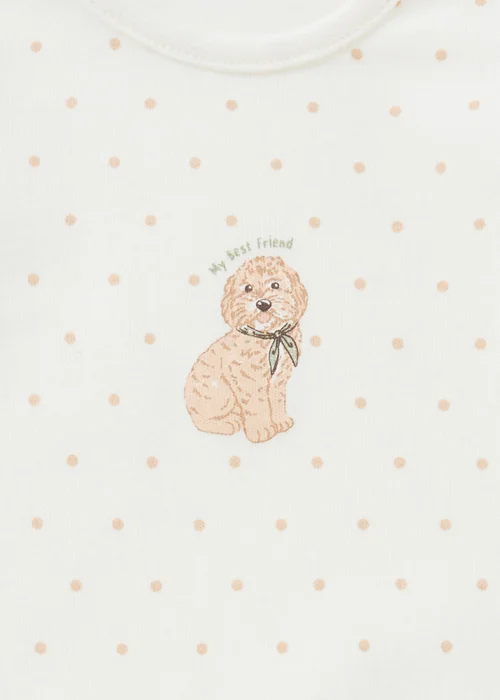Baby Cream Dog Best Friend Sleepsuit (Newborn-18mths) - First Size Image 2
