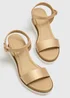 Soleflex Gold Comfort Wedge Sandals - Size 3 Image 2