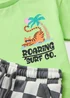 Boys Green Roaring Checkboard Top & Shorts Set (1-7yrs) - 1 to 1 half years Image 2