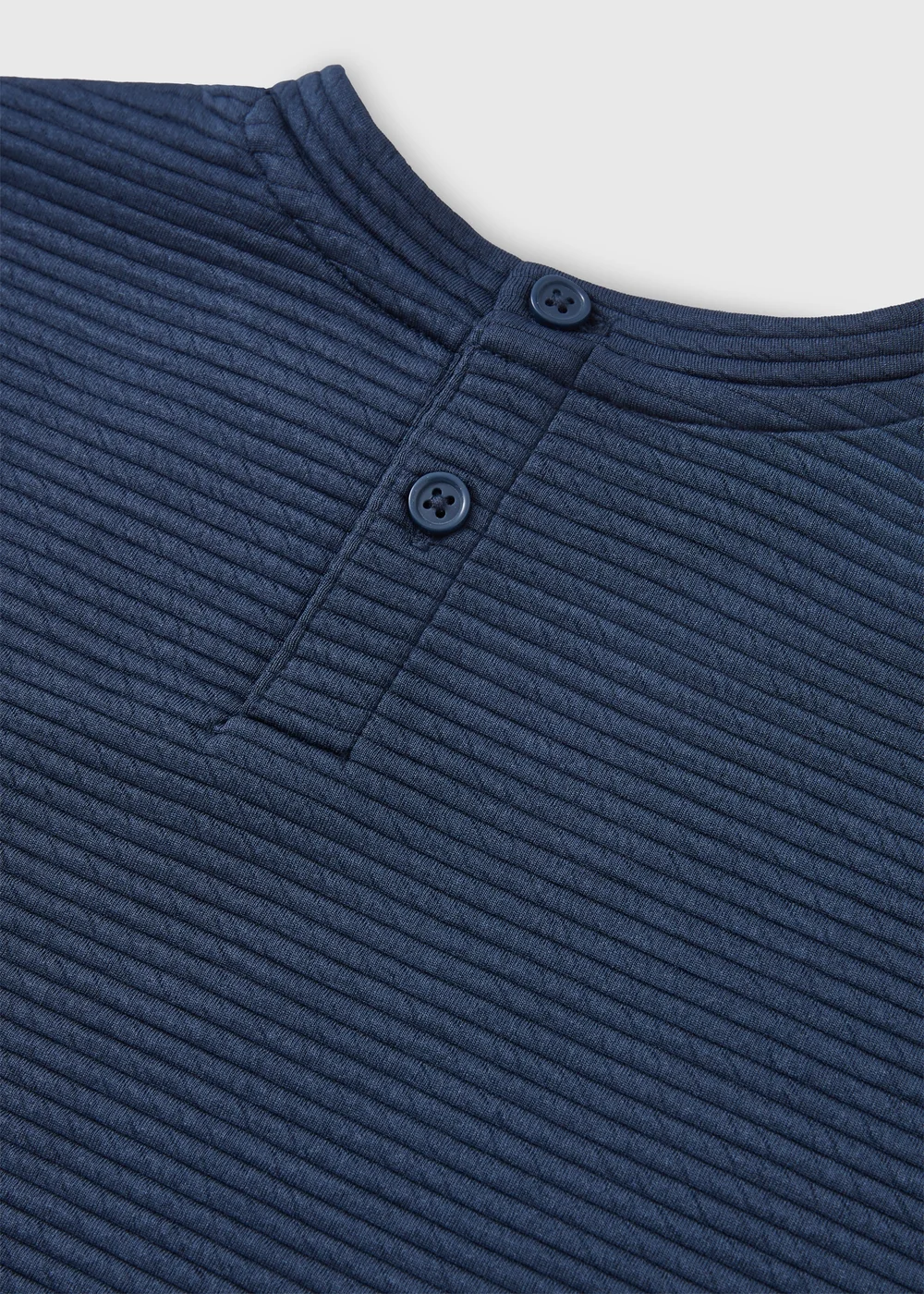 Boys Navy Textured Top & Shorts Set (1-7yrs) - 1 to 1 half years Image 2