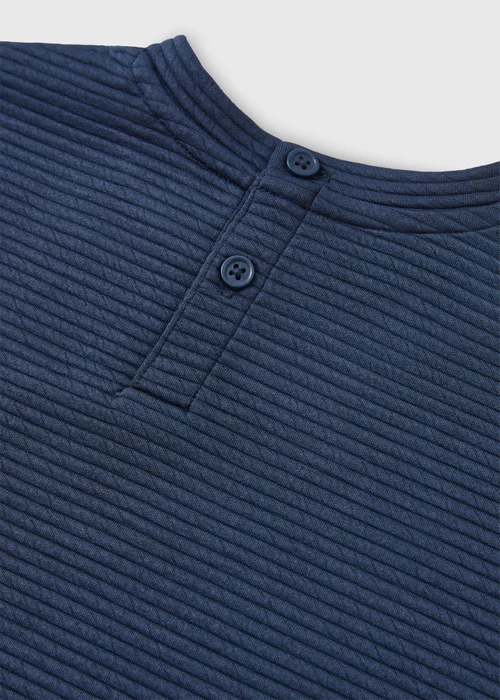 Boys Navy Textured Top & Shorts Set (1-7yrs) - 1 to 1 half years Image 2