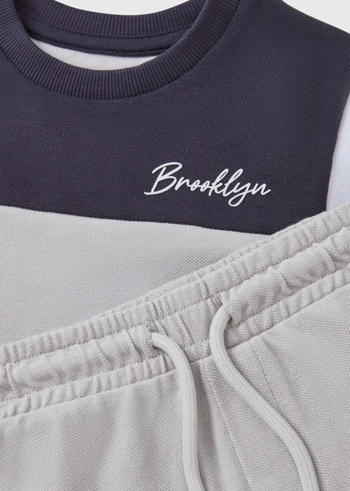 Boys Grey Cut & Sew Top & Shorts Set (1-7yrs) - 1 to 1 half years Image 2