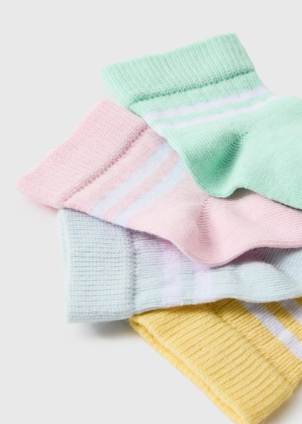 4 Pack Baby Multicolour Sports Socks (Newborn-36mths) - Up to 1 Month Image 2