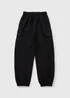 Boys Black Cargo Jogging Bottoms (7-15yrs) - Age 7 Years Image 1