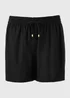 Black Linen Blend Shorts - Size 8 Image 4