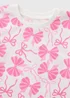Girls Pink Bow Short Pyjama Set (1-13yrs) - 1 to 1 half years Image 2