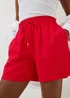 Red Linen Blend Shorts - Size 8 Image 2
