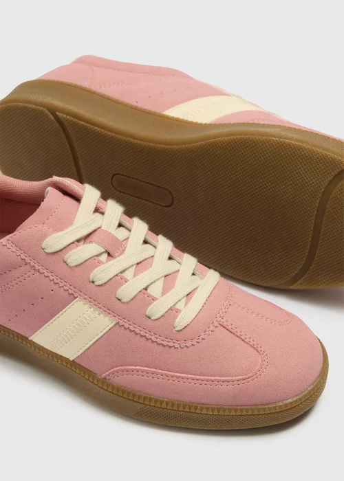 Blush Pink Retro Trainers - Size 3 Image 2