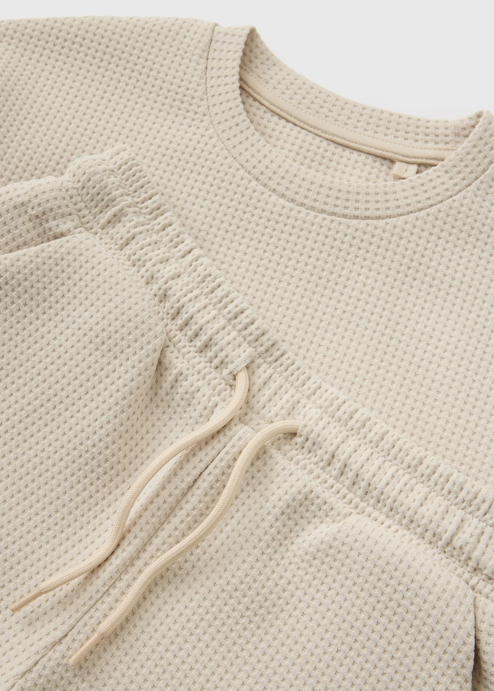 Boys Stone Waffle Top & Shorts Set (7-15yrs) - Age 7 Years Image 2