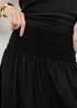 Black Linen Rich Midaxi Skirt - Size 8 Image 3