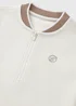 Boys Cream Smart Zip Polo Top (7-15yrs) - Age 7 Years Image 2