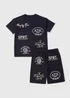 Boys Navy Logo T-Shirt & Shorts Set (7-15yrs) - Age 7 Years Image 1