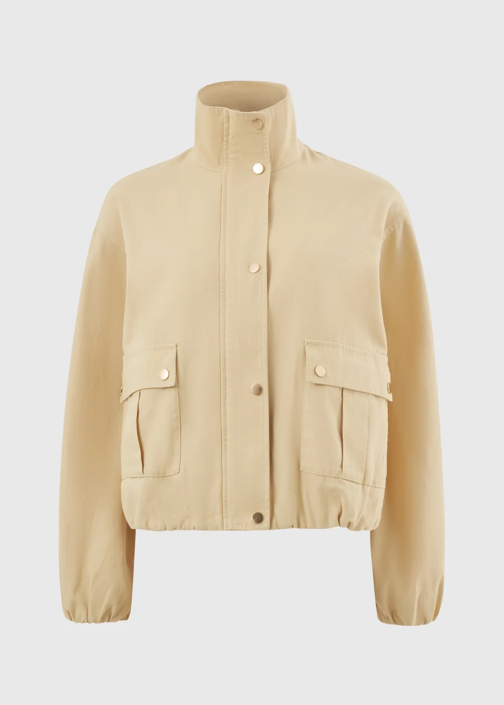 Buttermilk Funnel Neck Utility Jacket - S Image 4