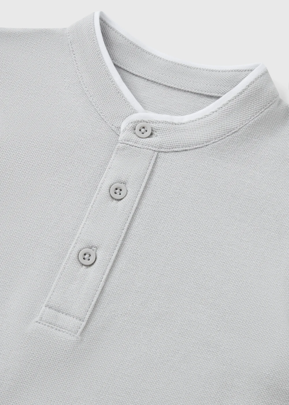 Girls Grey Henley Polo Top (1-7yrs) - 1 to 1 half years Image 2