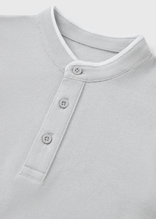 Girls Grey Henley Polo Top (1-7yrs) - 1 to 1 half years Image 2