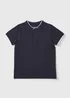 Boys Navy Henley Polo Top (1-7yrs) - 1 to 1 half years Image 1