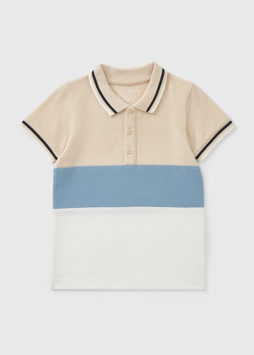 Boys Multicolour Cut & Sew Polo Top (1-7yrs) - 1 to 1 half years Image 1