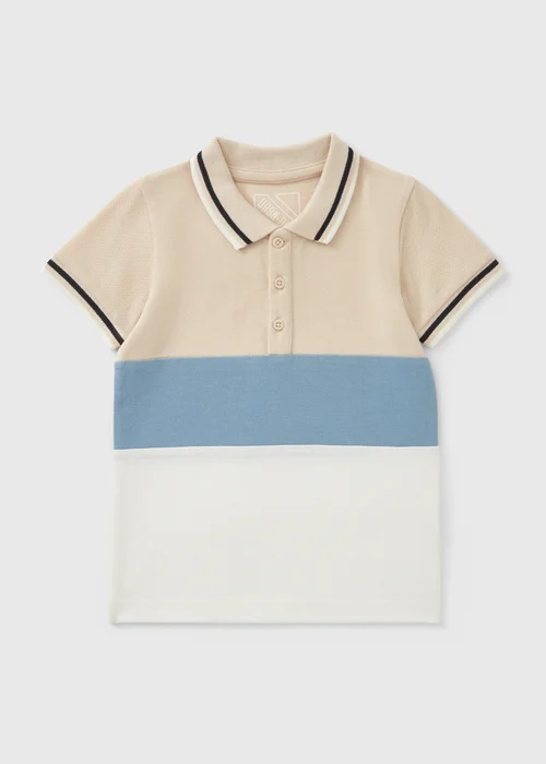 Boys Multicolour Cut & Sew Polo Top (1-7yrs) - 1 to 1 half years Image 1