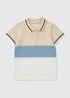 Boys Multicolour Cut & Sew Polo Top (1-7yrs) - 1 to 1 half years Image 1