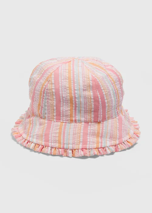 Baby Multicolour Stripe Hat (Newborn-24mths) - Up to 1 Month Image 1